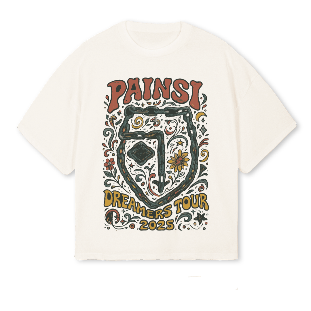 PAINSI Dreamers Tour 2025 T-Shirt Vintage White (Pre-Order)